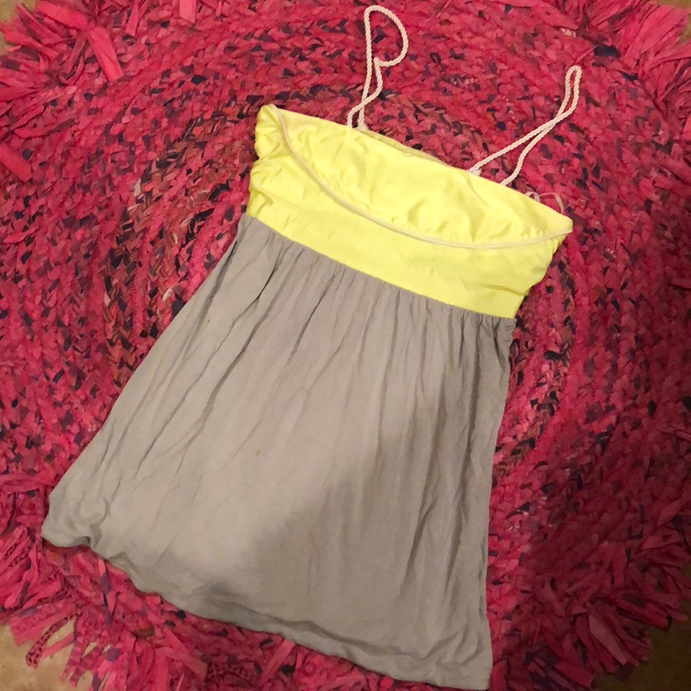 Neon yellow and grey dress